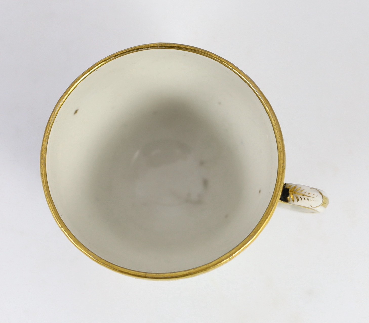 A Royal Copenhagen Flora Danica deep dish, c.1956 and a Copenhagen coffee cup, 19th century, (2)